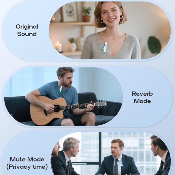 NEW 2pc Pack Wireless Mini Microphone for iPhone - Picture 8 of 14